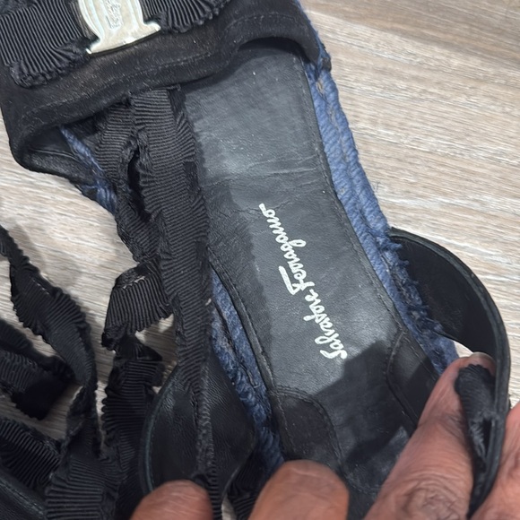 Salvatore Ferragamo Espadrille Lace Up Sandals - Picture 6 of 8